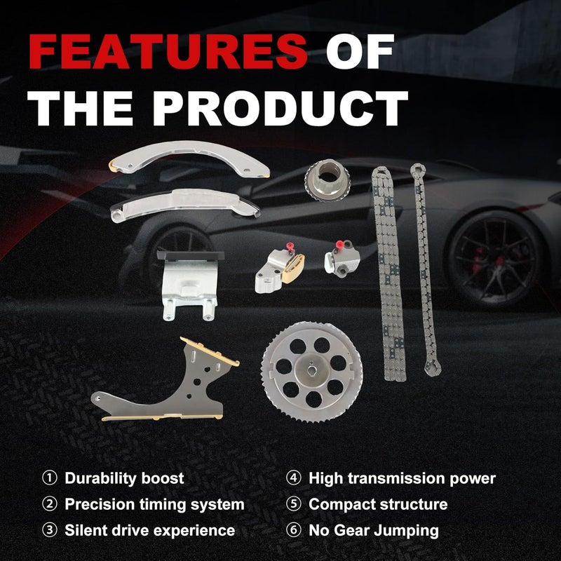 Autodevil Store Timing Chain Kit Fit for Colorado 2007-2011 2.9L 3.7L for Colorado 2004-2006 2.8L 3.5L, for Canyon 07-11 2.9L 3.7L for Canyon 04-06 2.8L 3.5L, 4.2L for Rainier Trailblazer Envoy Bravada 04-08 - Image 5
